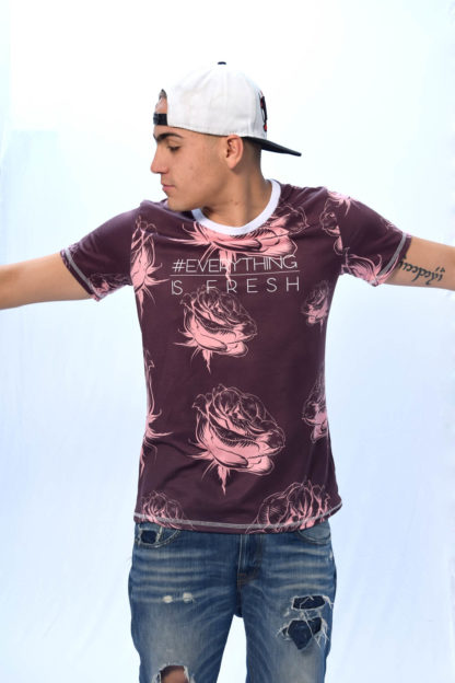 Camiseta rosas