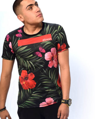 camiseta flores